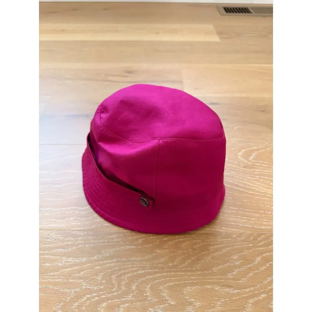 Burberry Womens Pink Bucket Hat Nova Check Lined Classic Rain Cap Size Medium